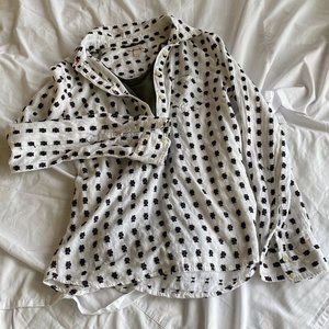 Embroidered Long-sleeve Blouse